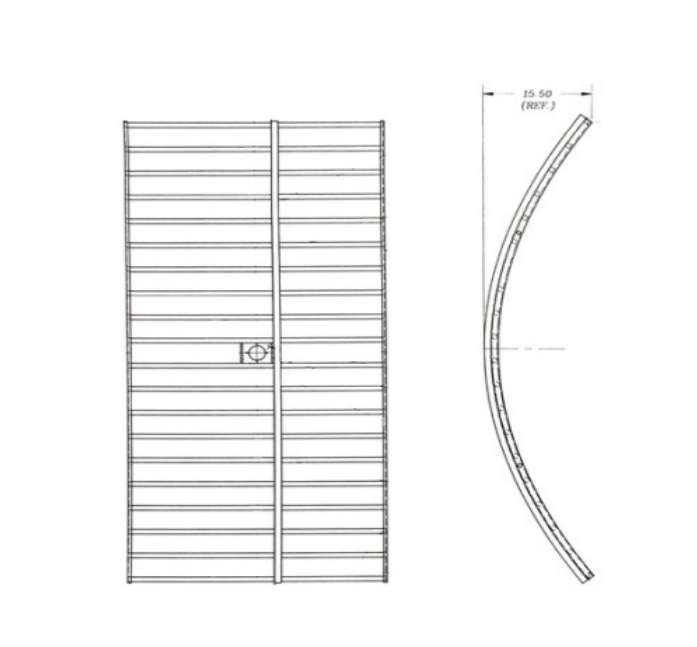 360 - 400 MHz - 6-ft. (1.8m) Short Haul Grid - Single Polarized - Type N - Universal Mount